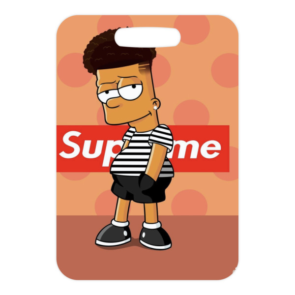 Custom Design - Metal Luggage Tag - Front Without Strap