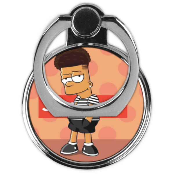 Custom Design - Cell Phone Ring Stand & Holder - Front (Collapsed)