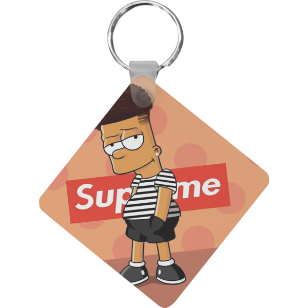 Custom Design Your Own Diamond Plastic Keychain