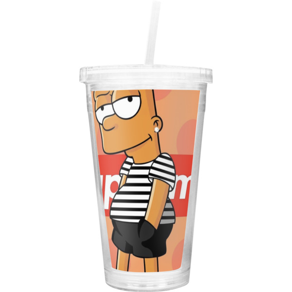 Custom Design Your Own Double Wall Tumbler with Straw