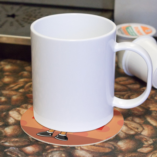 Custom Design - Round Paper Coaster - With Mug