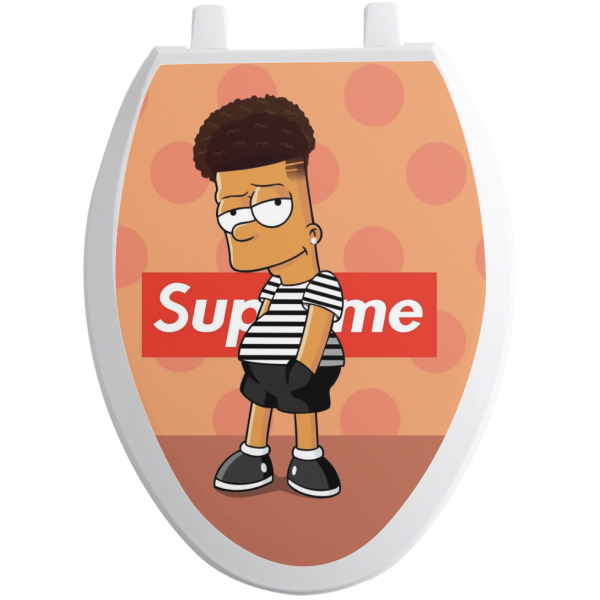 Custom Design - Toilet Seat Decal - Elongated - Front