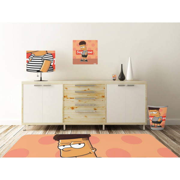 Custom Design - Square Wall Decal Wooden Desk