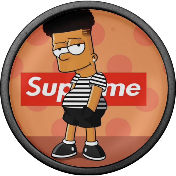 Custom Design - Cabinet Knob - Black - Front