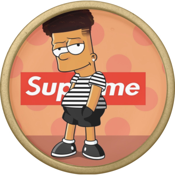 Custom Design - Cabinet Knob - Gold - Front