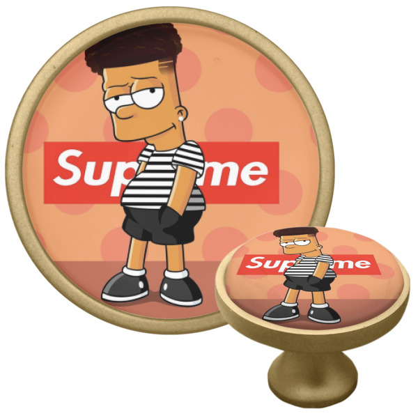 Custom Design - Cabinet Knob - Gold - Multi Angle