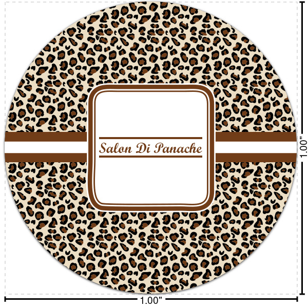 Custom Leopard Print Multipurpose Round Labels - 1" (Personalized)