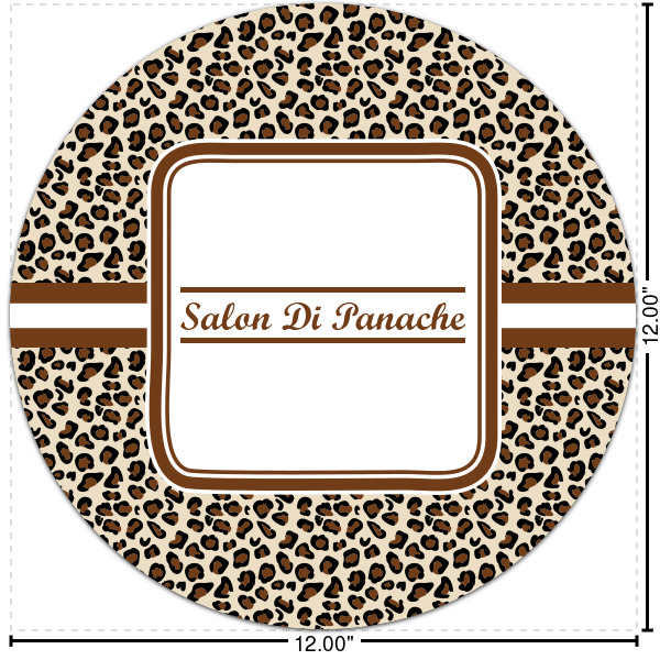 Custom Leopard Print Round Decal - Medium (Personalized)