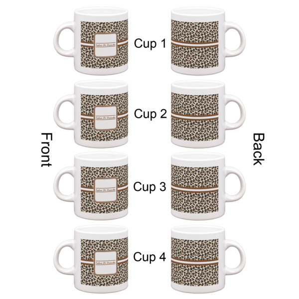 Custom Design - Single Shot Espresso Cup - Set of 4 - Front & Back