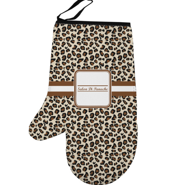 Custom Leopard Print Left Oven Mitt (Personalized)