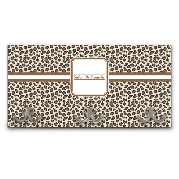 Custom Leopard Print Wall Mounted Coat Rack (Personalized)