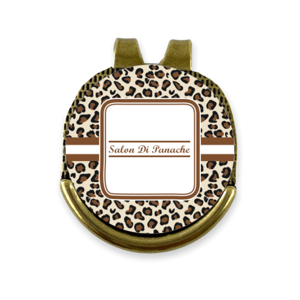 Custom Design - Golf Ball Marker Hat Clip Gold - Front