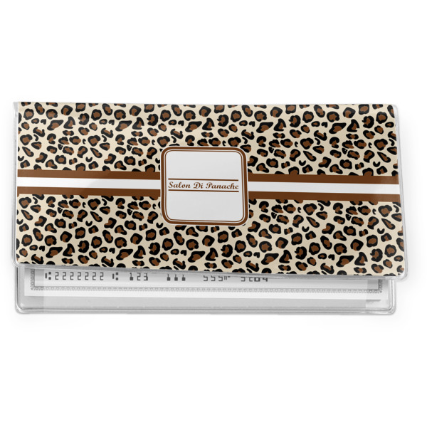 Custom Leopard Print Vinyl Checkbook Cover (Personalized)