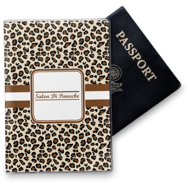 Custom Leopard Print Vinyl Passport Holder (Personalized)