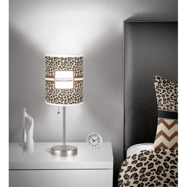 Custom Design - 8" Drum Lampshade - In Room