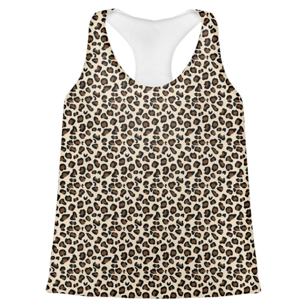 Custom Leopard Print Womens Racerback Tank Top
