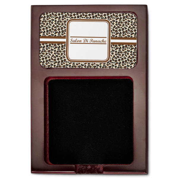 Custom Design - Red Mahogany Sticky Note Holder - Flat