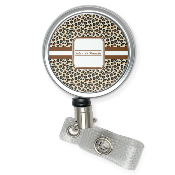 Custom Leopard Print Retractable Badge Reel (Personalized)