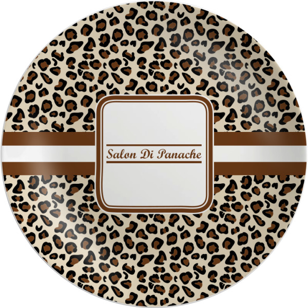Custom Leopard Print Melamine Plate (Personalized)