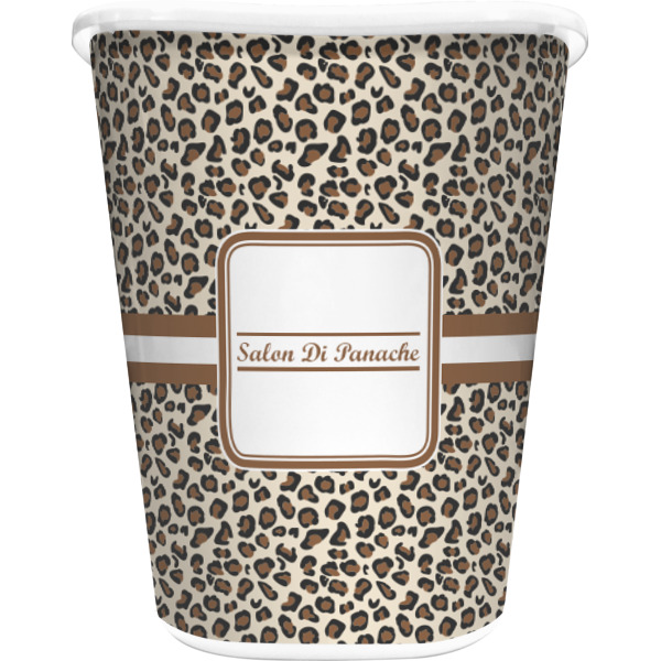 Custom Leopard Print Waste Basket (Personalized)
