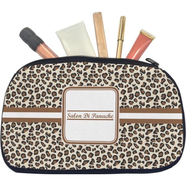 Custom Leopard Print Makeup / Cosmetic Bag - Medium (Personalized)