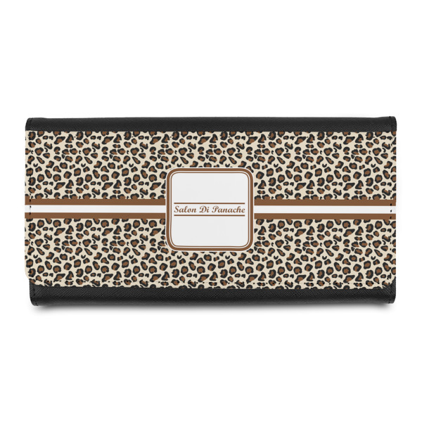 Custom Leopard Print Leatherette Ladies Wallet (Personalized)