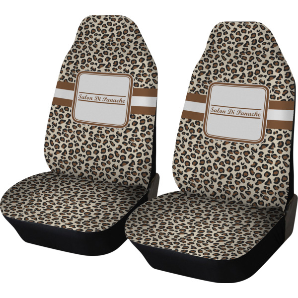 Custom Leopard Print Car Seat Covers (Set of Two) (Personalized)