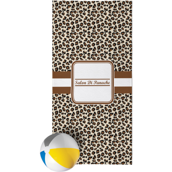 Custom Leopard Print Beach Towel (Personalized)
