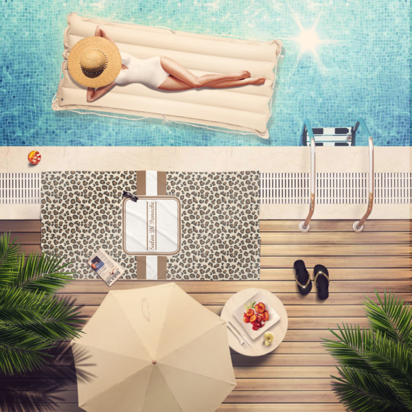 Custom Design - Beach Towel - Lifestyle at Pool