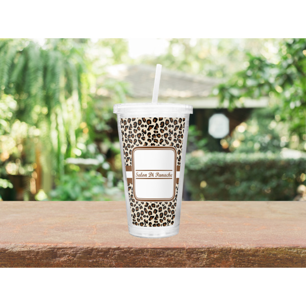 Custom Design - Double Wall Tumbler with Straw - Lifestyle