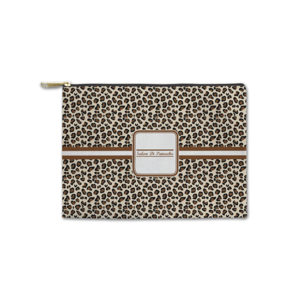 Custom Leopard Print Zipper Pouch - Small - 8.5"x6" (Personalized)