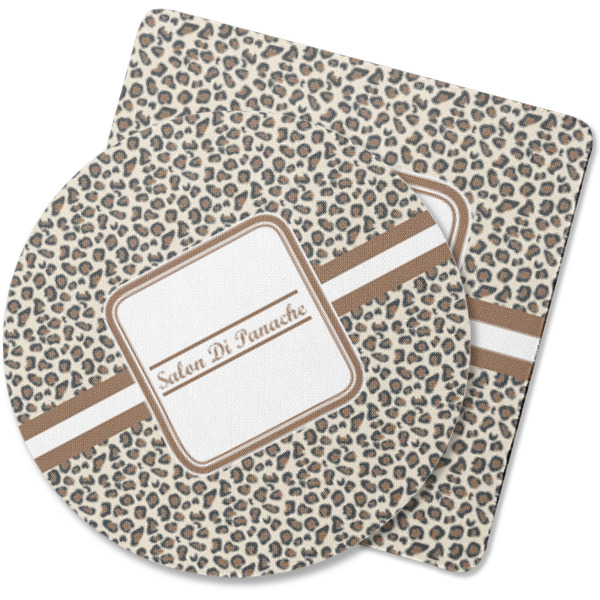 Custom Leopard Print Rubber Backed Coaster (Personalized)