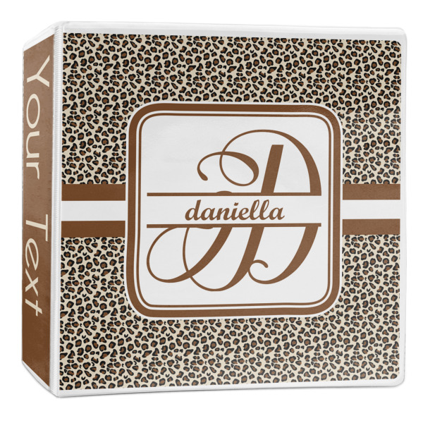 Custom Leopard Print 3-Ring Binder - 2 inch (Personalized)