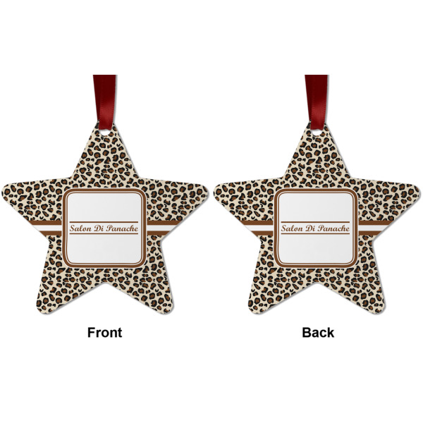 Custom Design - Metal Star Ornament - Front and Back