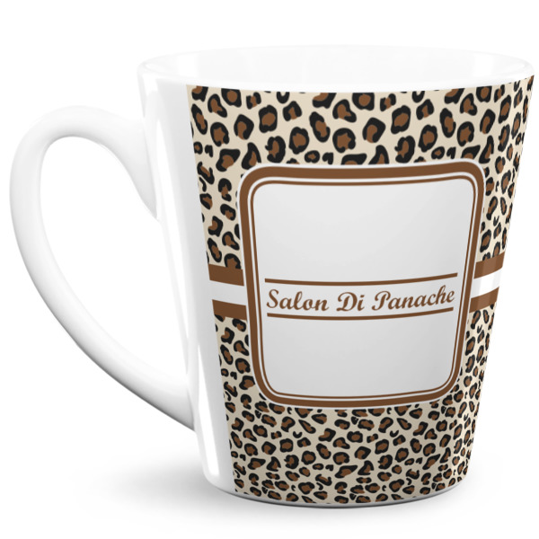Custom Leopard Print 12 Oz Latte Mug (Personalized)