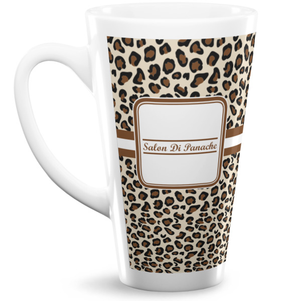 Custom Leopard Print Latte Mug (Personalized)