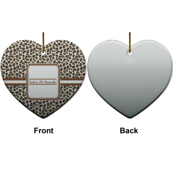 Custom Design - Ceramic Flat Ornament - Heart Front & Back (APPROVAL)