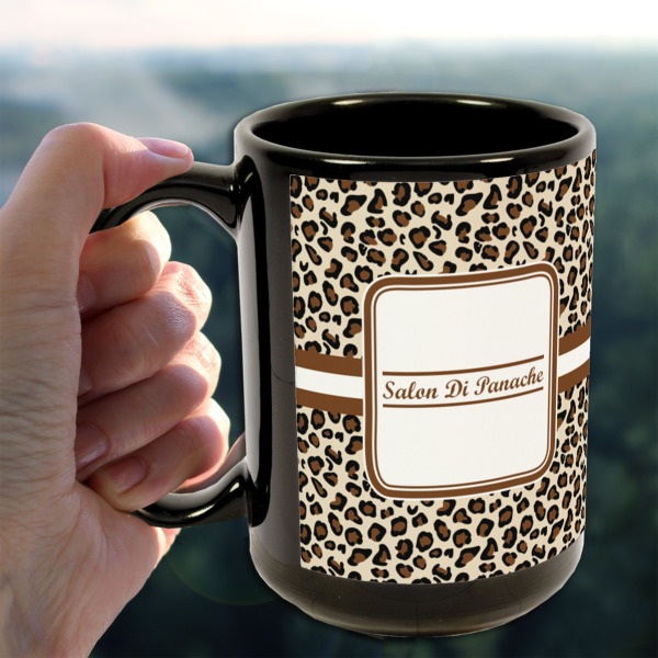 Custom Design - 15oz. Black Mug - Lifestyle