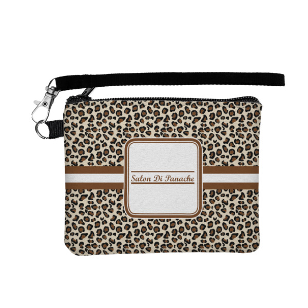 Custom Leopard Print Wristlet ID Case w/ Name and Initial