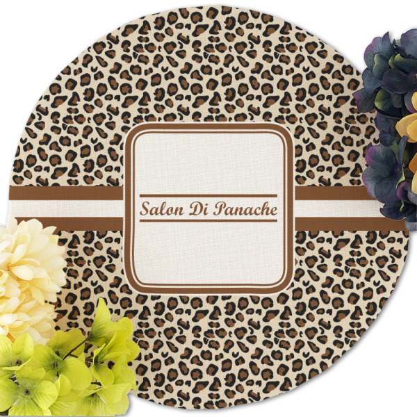 Custom Design - Round Linen Placemats - Front (w flowers)
