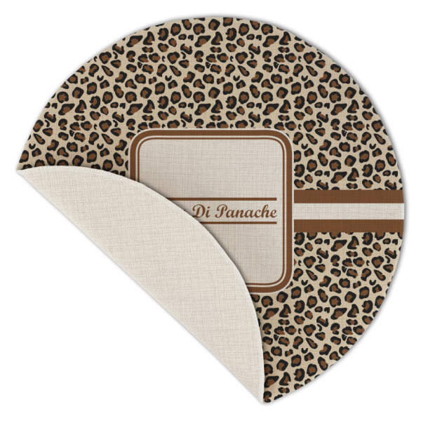 Custom Design - Round Linen Placemats - Front (folded corner single sided)