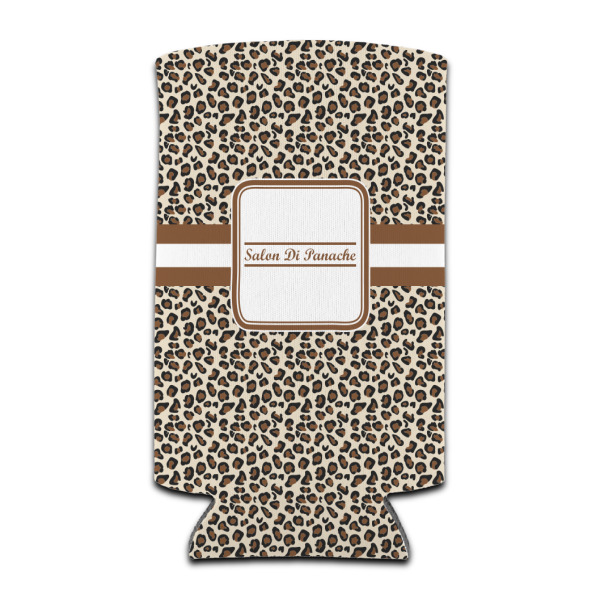 Custom Leopard Print Can Cooler (tall 12 oz) (Personalized)