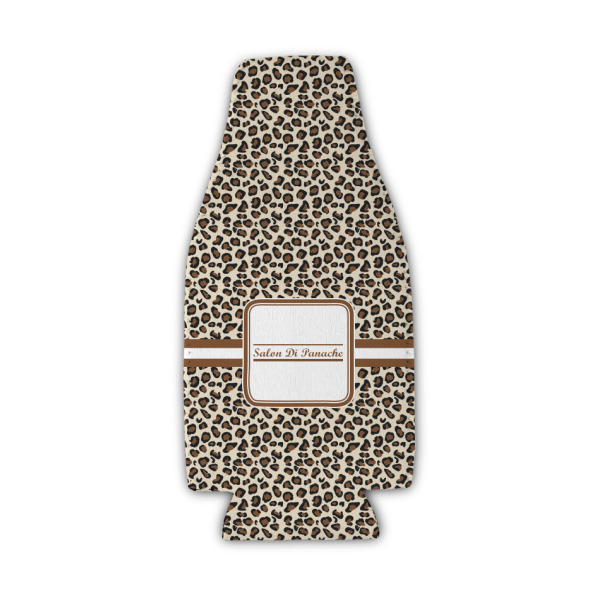 Custom Leopard Print Zipper Bottle Cooler (Personalized)