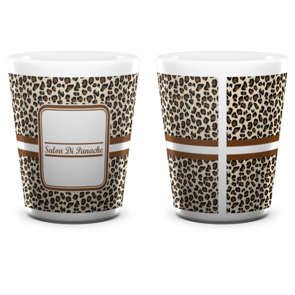 Custom Design - Ceramic Shot Glass - White - Front & Back