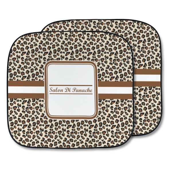 Custom Leopard Print Car Sun Shade - Two Piece (Personalized)