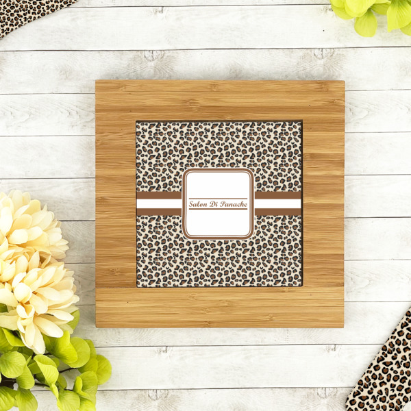 Custom Design - Bamboo Trivet with 6" Tile - LIFESTYLE