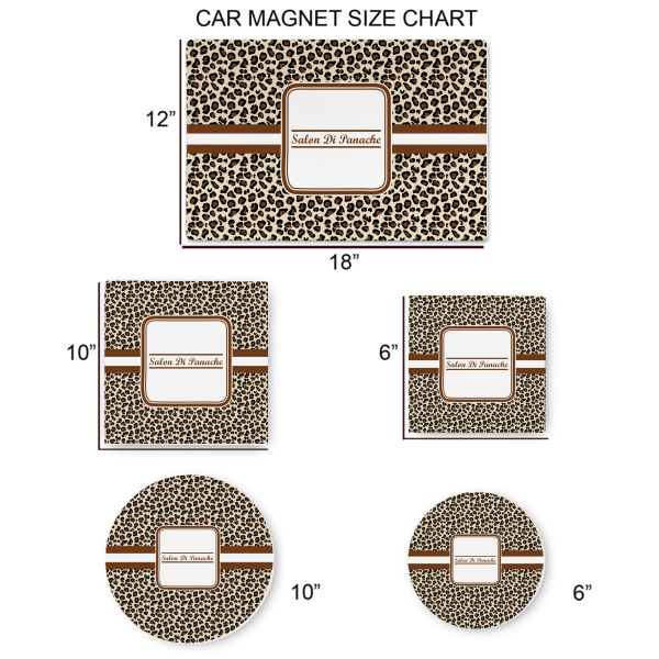 Custom Design - Car Magnets - SIZE CHART