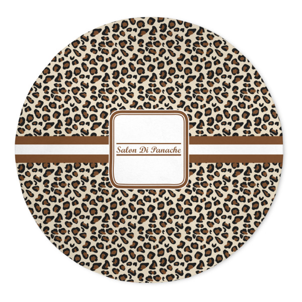 Custom Leopard Print 5' Round Indoor Area Rug (Personalized)