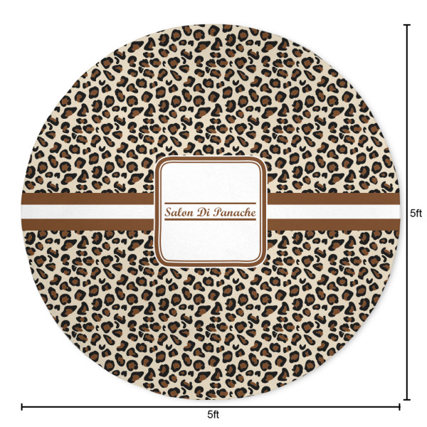 Custom Design - Round 5ft Indoor Rug - Dimensions