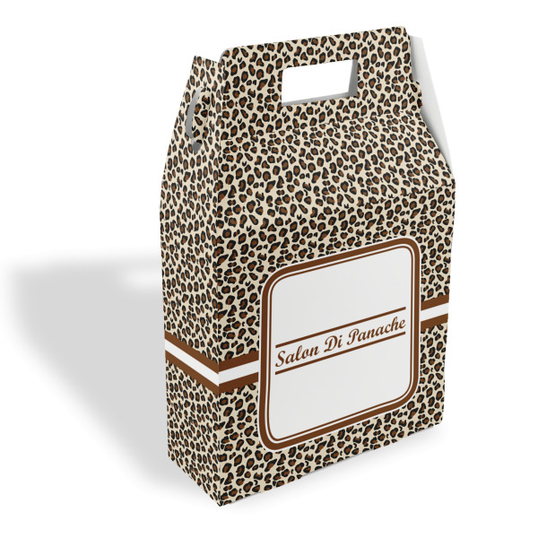 Custom Leopard Print Gable Favor Box (Personalized)